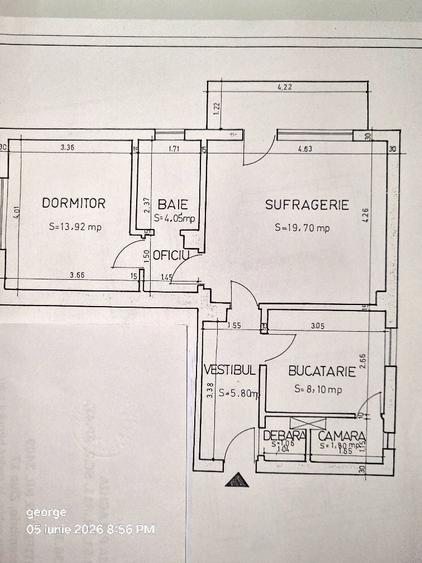 Apartament cu 2 camere semidecomandat în Colentina
