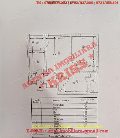 Apartament 3 Camere SEMICENTRAL Confort 1 Etaj 3 Renovat 2 Balcoane Doua Bai - 2