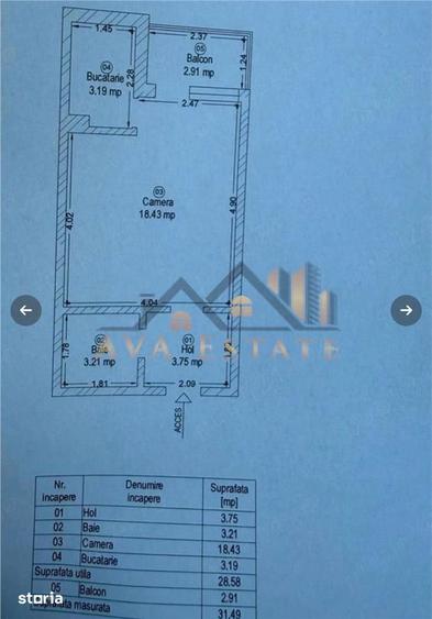 Apartament 1 camera | 32 mp, Et.9 - Zona Circumvalatiunii - 9