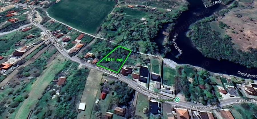 Teren de 1511 mp, în Podgoria