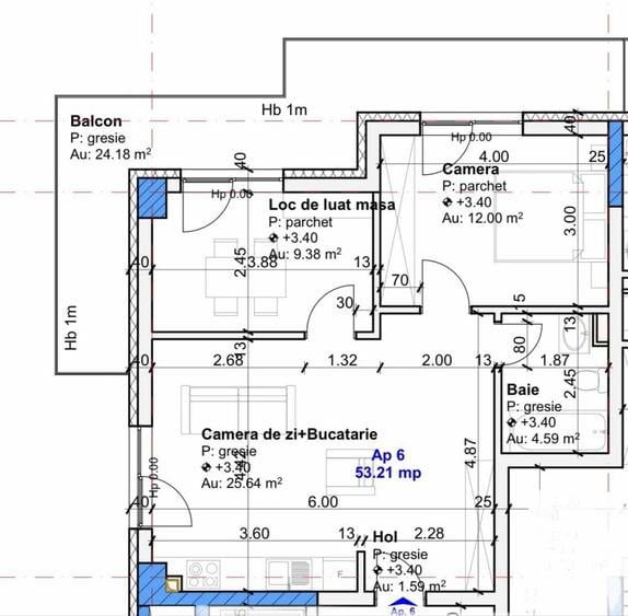 Apartament cu 3 camere în Dosu Bricii