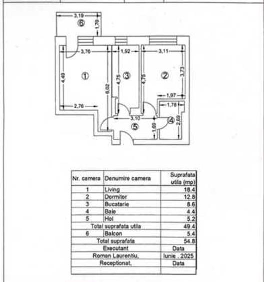 Apartament cu 2 camere decomandat în Central