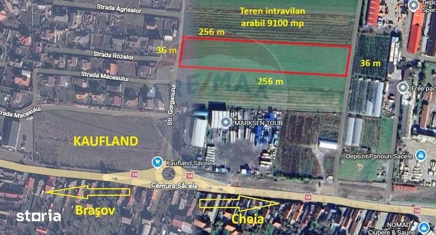 Teren de 9100 mp, în Central