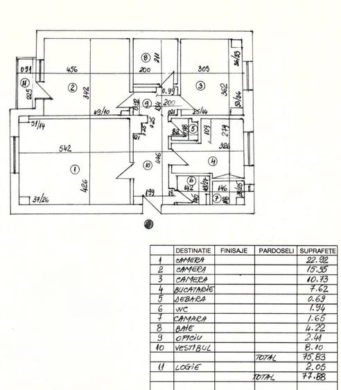 Apartament cu 3 camere decomandat în Nerva Traian