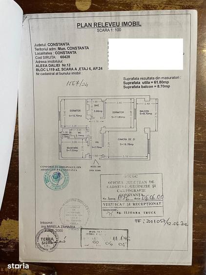Apartament cu 3 camere în Coiciu