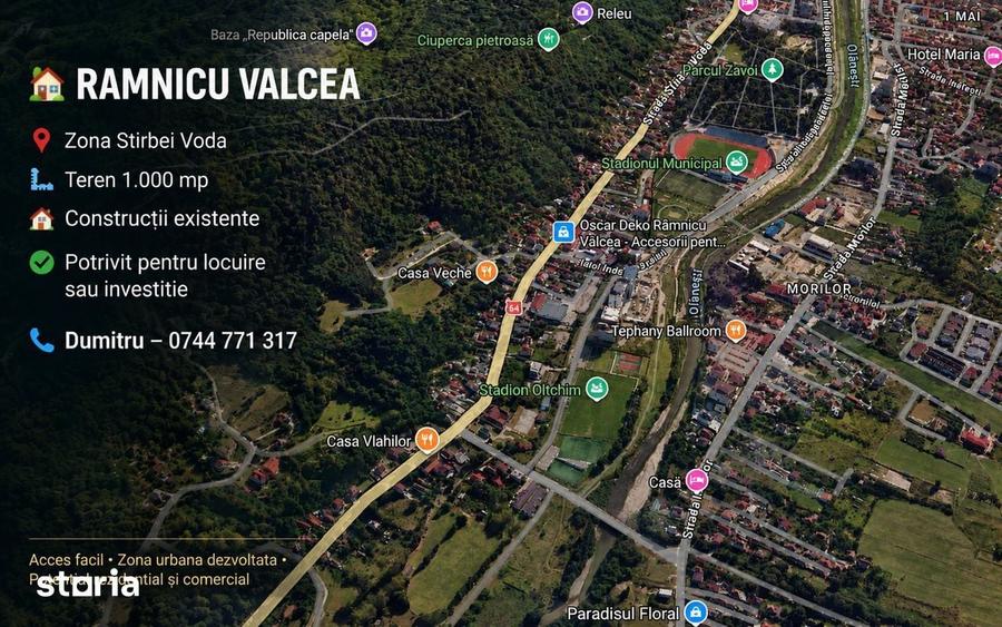 RAMNICU VALCEA - str. Stirbei Voda, Casa, anexe cu teren 1.000 mp - 1
