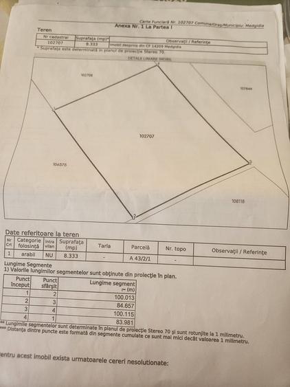 Teren agricol extravilan de 8333 mp, în Nord-Est