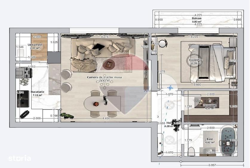 Apartament de vanzare 2 camere | Bragadiru Cartierul Latin Ghencea - 10