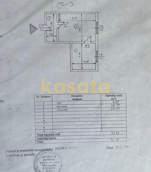 Apartament cu 2 camere semidecomandat, mobilat în 1 Decembrie 1918
