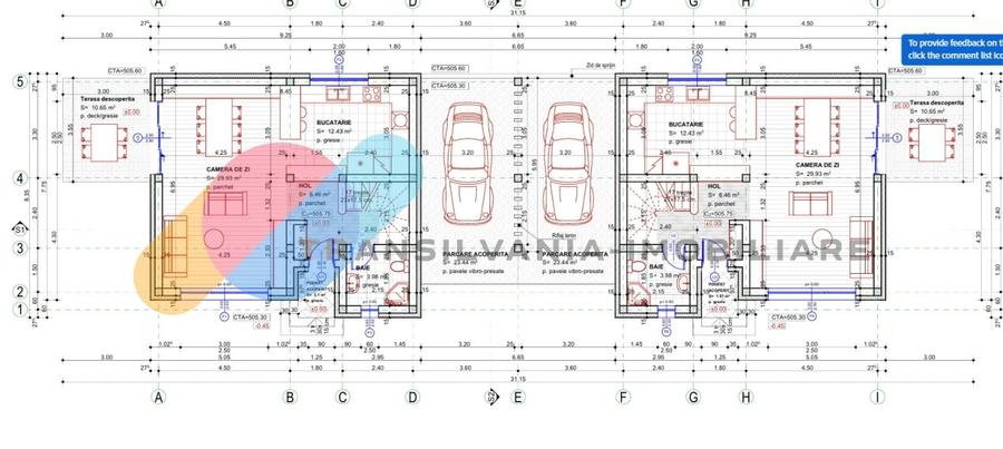 Duplex cu 4 camere cu Canalizare în Chinteni