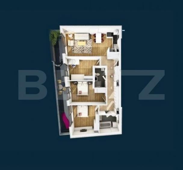Apartament cu 4 camere decomandat în Central