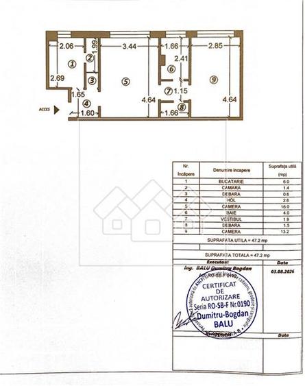 Apartament cu 2 camere semidecomandat, mobilat în Hipodrom 1