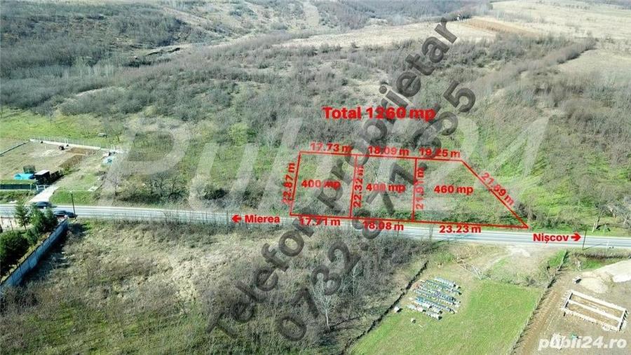 Teren de 1260 mp, în Mierea
