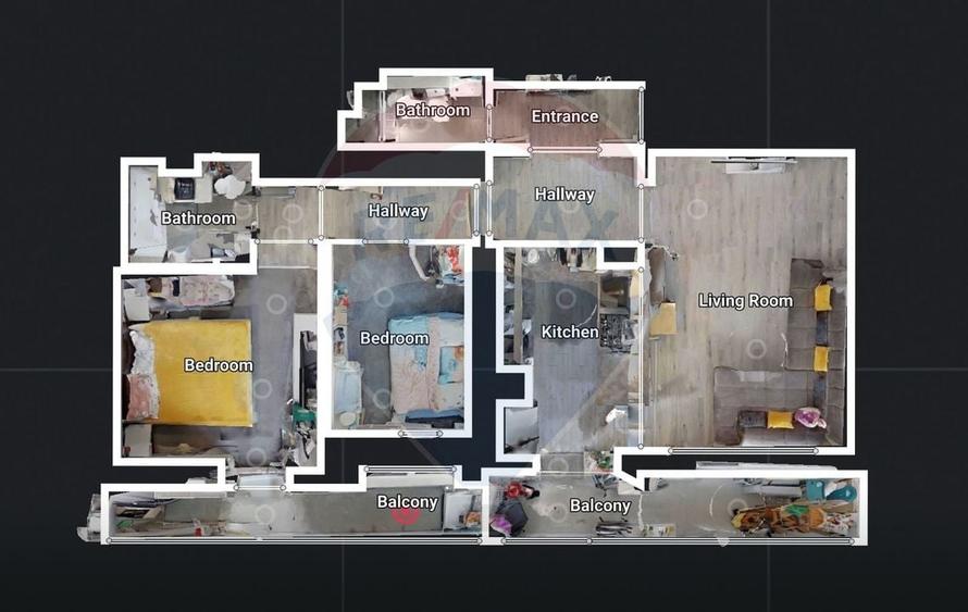 Apartament cu 3 camere decomandat, mobilat în Republicii