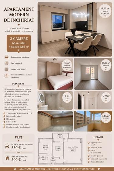 Apartament cu 2 camere în Central