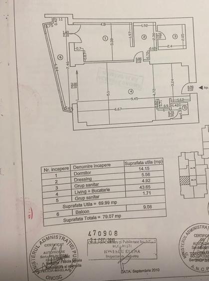 Apartament cu 2 camere semidecomandat în Central