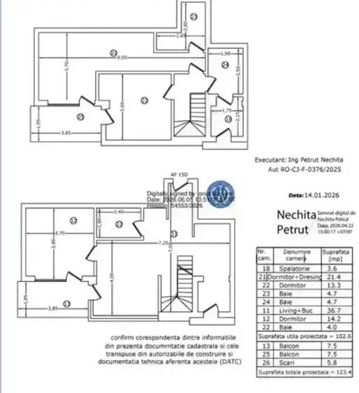 Duplex 4 camere 123,4mpI Bloc nou I Metrou Bucur Obor Icomision 0% I - 14