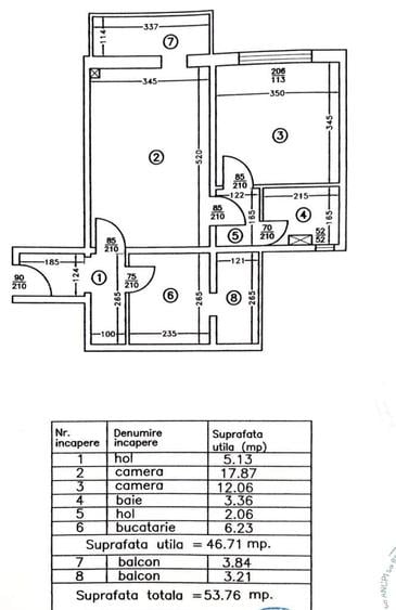 Apartament cu 2 camere semidecomandat în Craiovița Nouă