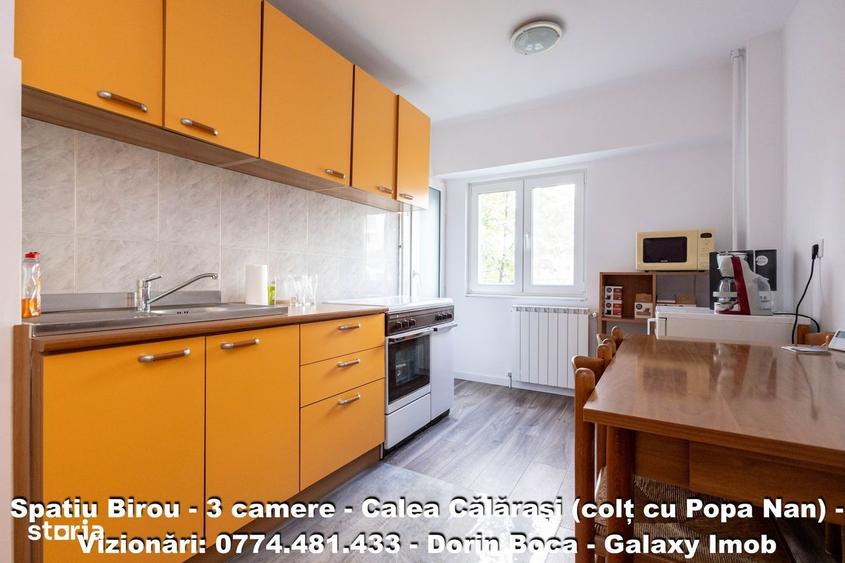 BIROU 3 Camere NEMOBILAT - CALEA CALARASI - Centrala proprie - 12
