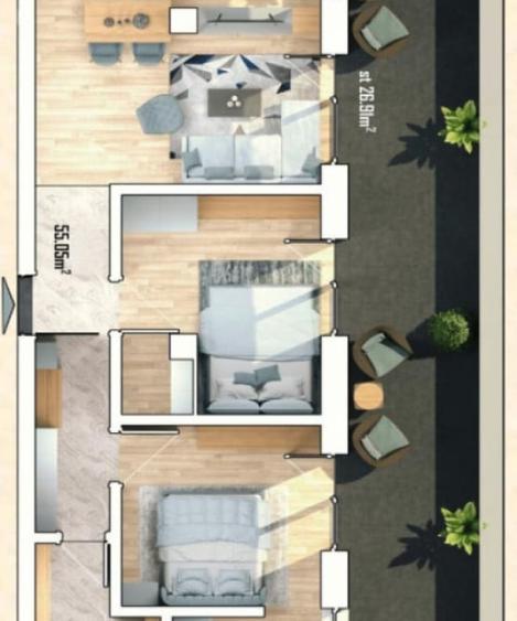 Apartament cu 3 camere decomandat în Sânnicoară