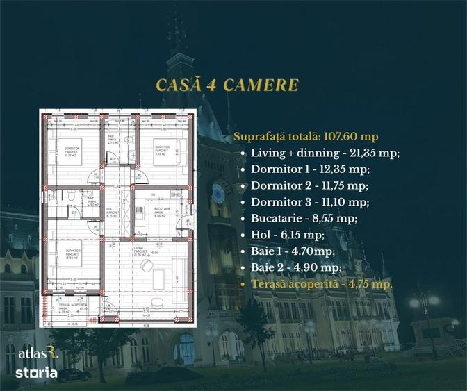 Casă cu 4 camere în Vorovești