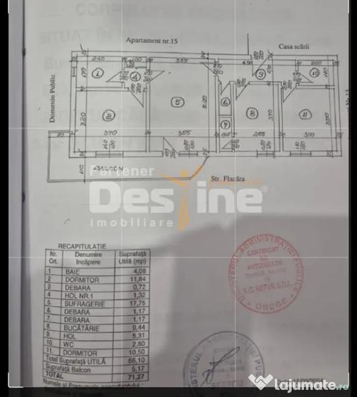 Apartament cu 3 camere semidecomandat în 5 Călărasi