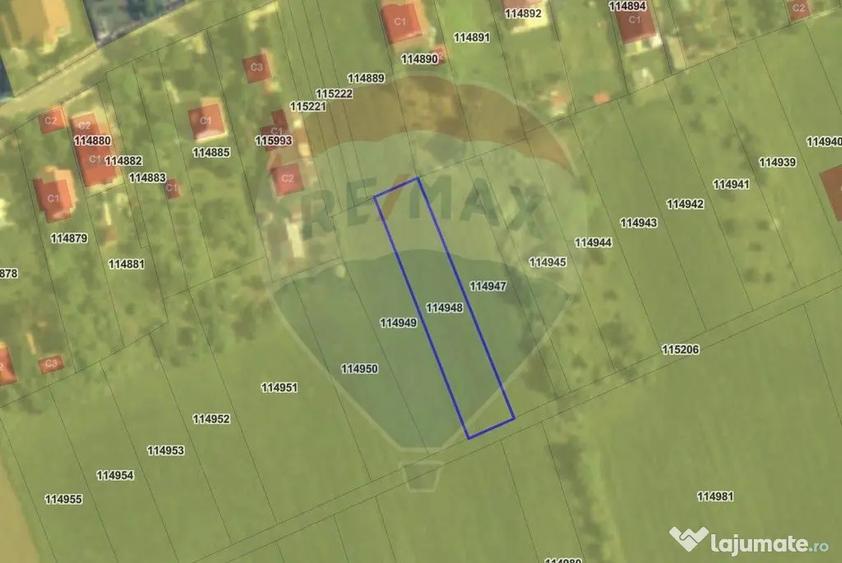 Teren de 992 mp, în Ghermănești