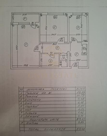 Apartament cu 2 camere decomandat în Brâncoveanu