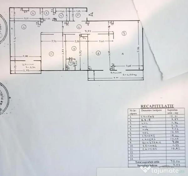 Apartament cu 4 camere decomandat în Micro 17