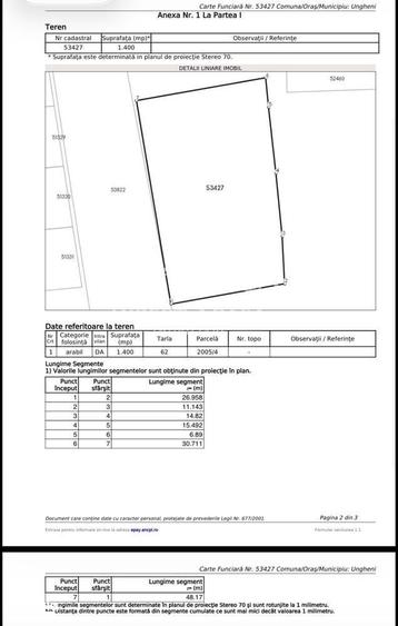 Teren 1400 mp intravilan | Front 48 m | Cerghid | - 3