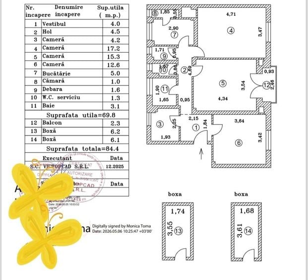 Apartament cu 3 camere decomandat în Ferentari