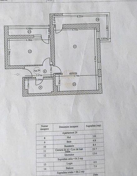 Apartament cu 2 camere decomandat, mobilat în Păcii