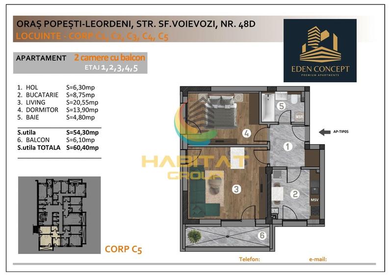 Apartament cu 2 camere decomandat în Nord-Est — fotografia 1