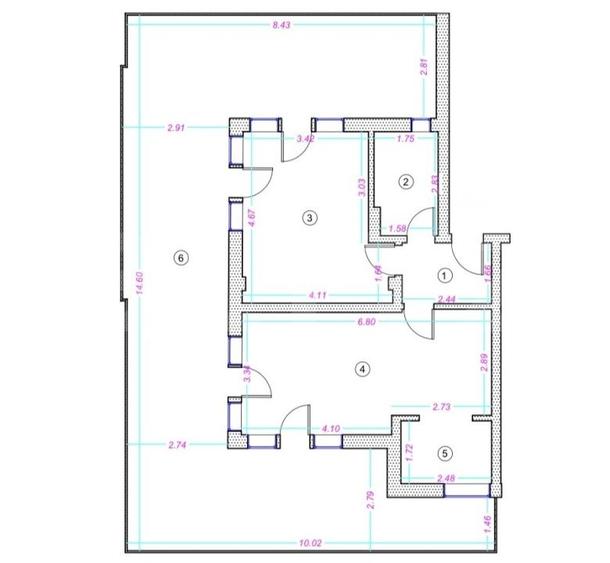Apartament cu 2 camere semidecomandat în Florești — fotografia 2