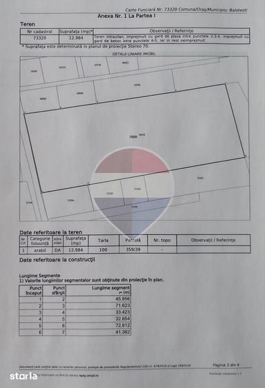 Teren 12,984mp Balotesti / Strada Albinelor - 1