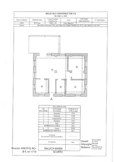 Casă cu 3 camere cu Teren 400 Mp în Bârnova