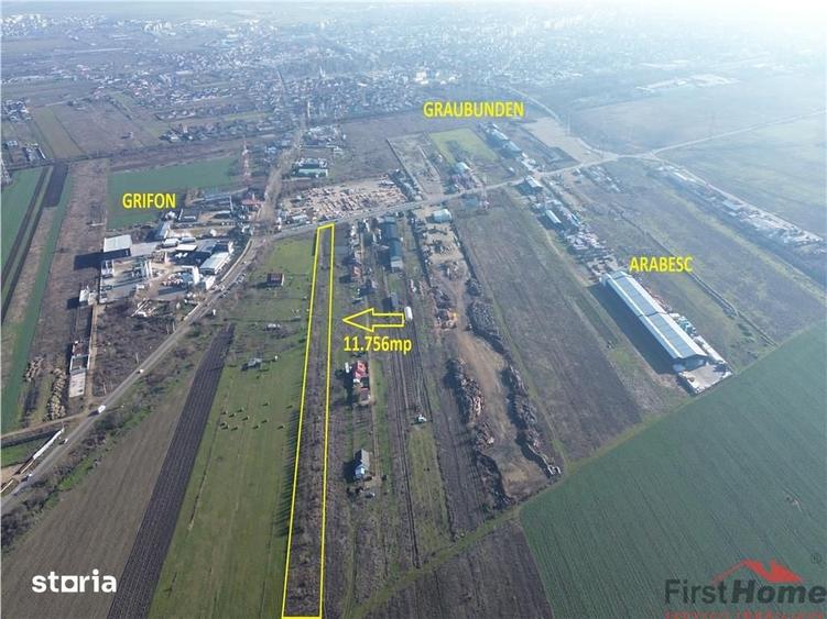 Teren de 11756 mp, în Vest