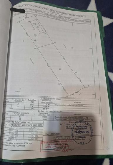 Casă cu 3 camere cu Teren 1590 Mp în Tărtășești