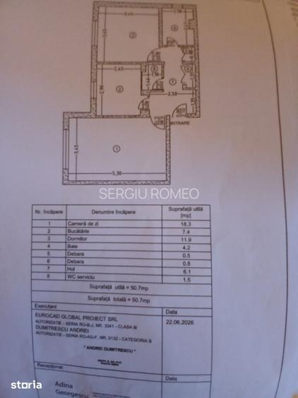 Vand Apartament 2 camere Confort 1 dec. 50,7 mp 54.900 euro