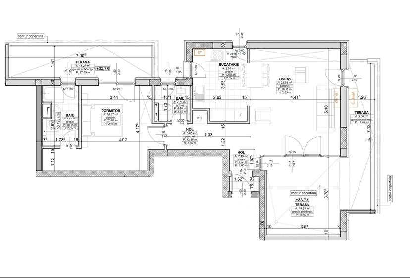 Exclusivitate Sedako-Penthouse/mobilat/64 mp+3 terase/Armoniei/IRIS - 26