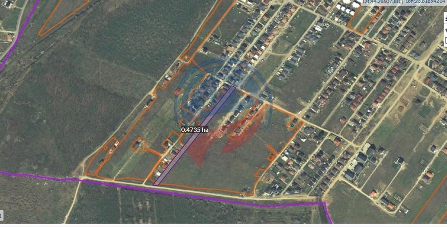 Teren Construcții intravilan de 4822 mp, în Malu Mare