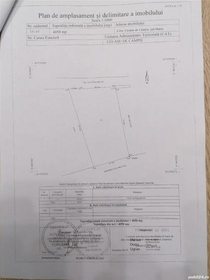 Teren de 4050 mp, în Ceuaș