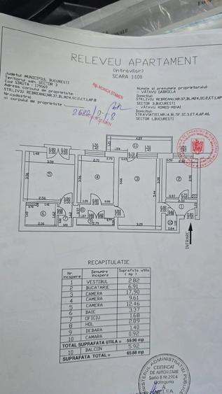 Apartament cu 3 camere semidecomandat în Liviu Rebreanu