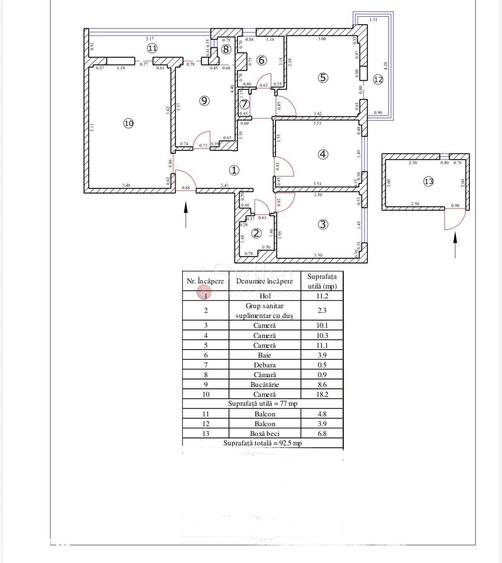 Apartament cu 4 camere în Dârste