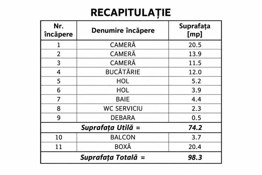 Apartament cu 3 camere decomandat în Periș