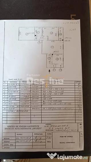 Apartament cu 3 camere semidecomandat în Giulești