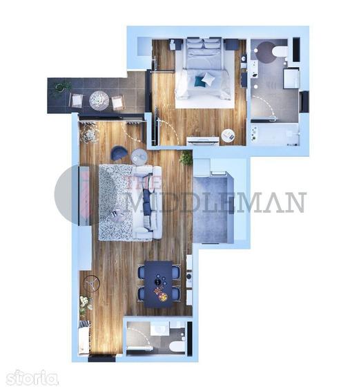 Apartament cu 2 camere în Obor