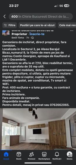 Garsonieră decomandată în Lucrețiu Pătrășcanu