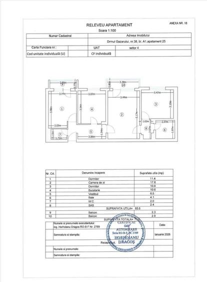 Apartament cu 3 camere semidecomandat în Drumul Găzarului