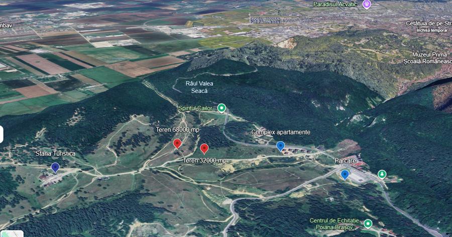 Teren intravilan de 100000 mp, în Poiana Brașov